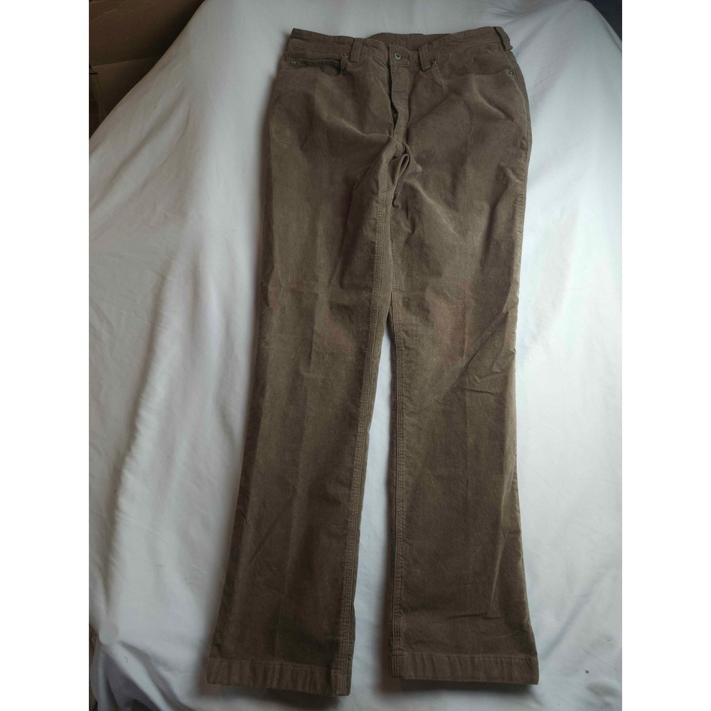 Duluth Trading Co Mens Brown Corduroy Pants Standard Fit 34x34 Cotton Stretch